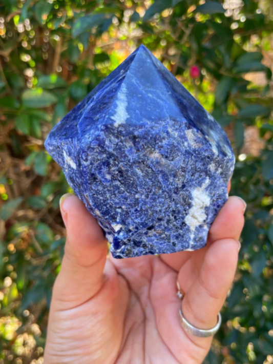 Sodalite Point - Half Polished