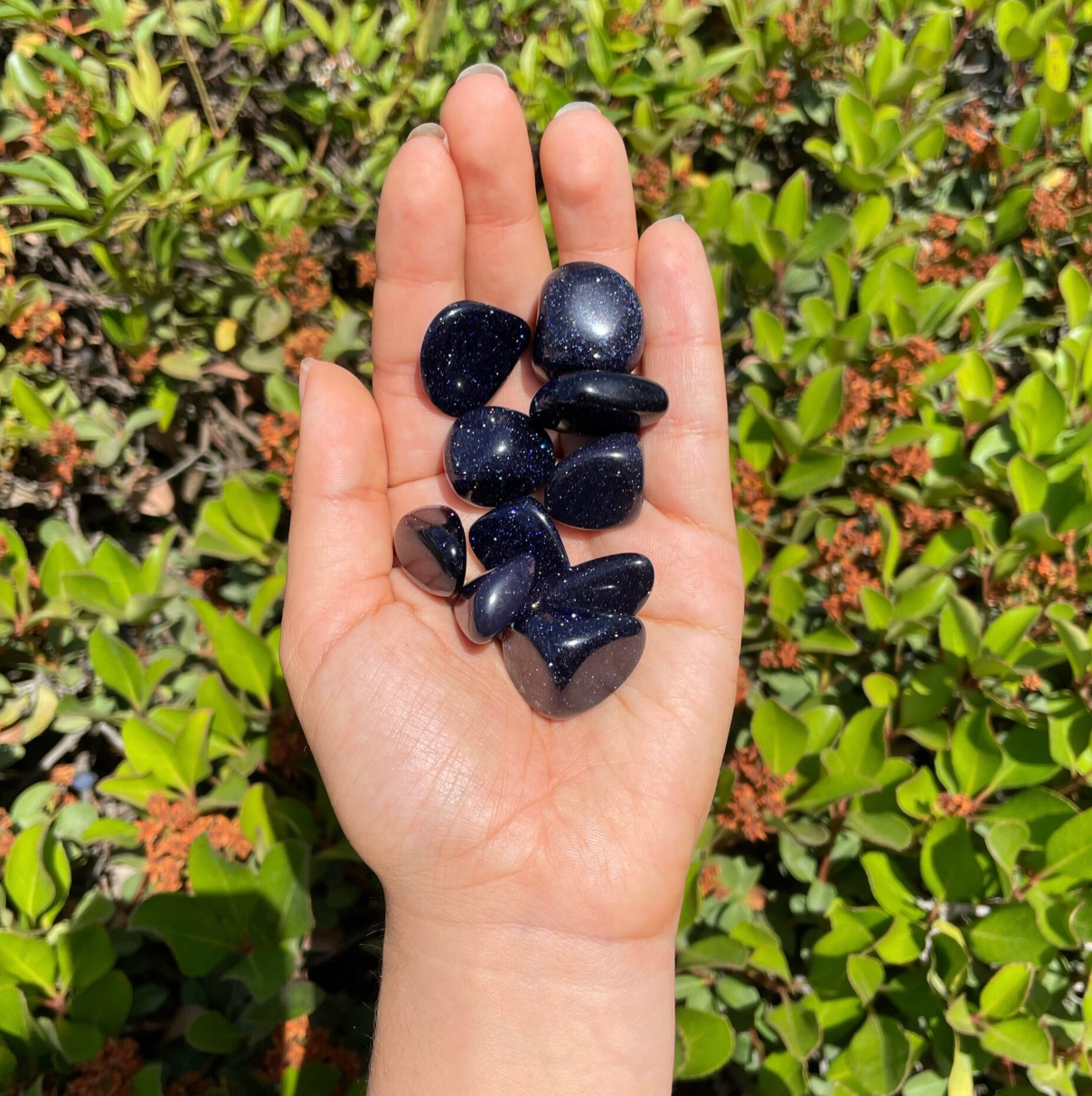 Blue Goldstone - Tumbled