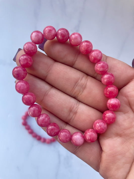 Strawberry Jade Bracelet